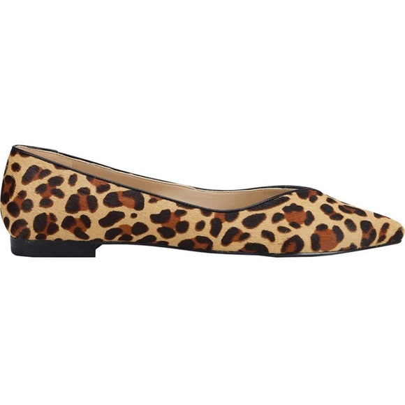 Marc Fisher Analialy calf hair leopard print pointed toe flat 7.5 - Picture 15 of 15